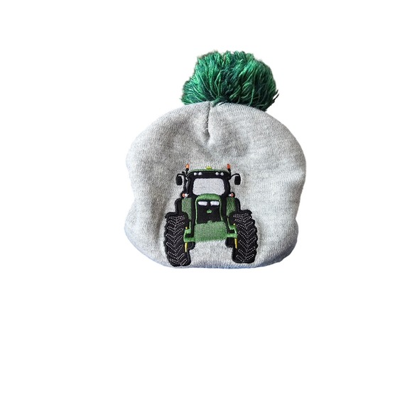 John Deere Other - John Deere Toddler Boys Tractor Embroidered Pom Beanie Hat Green